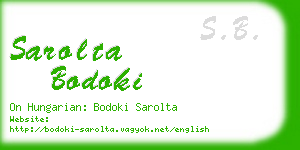 sarolta bodoki business card